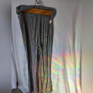 Aerie Charcoal High-waisted Ribbed Flare Leggings